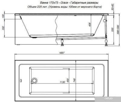 Aquanet Grace 170x75