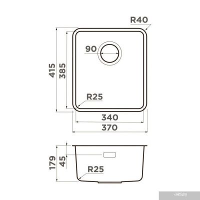 Omoikiri Omi 37-U/I-LG Ultra (светлое золото)
