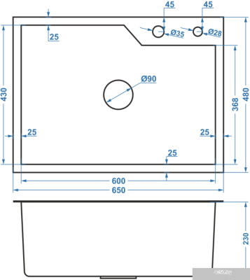 Avina HM6548 S (нержавеющая сталь)