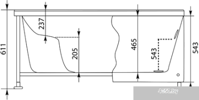 Ванна Aquanet Vitoria 135x135
