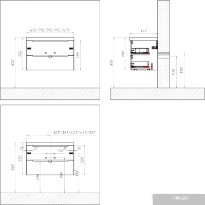 BelBagno Тумба под умывальник Etna-900-2C-SO-RG-P (rovere grigio)