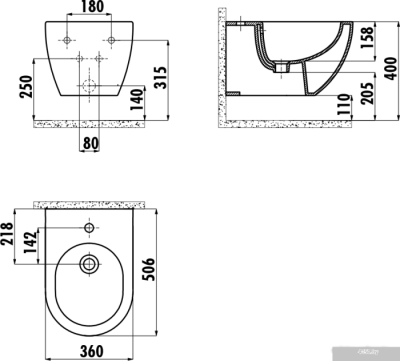 Биде Creavit FE510-00CB00E-0000