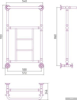 Полотенцесушитель Сунержа Ренессанс 1452 860x500 00-0282-8650