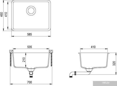 Кухонная мойка Aquasanita Arca SQA102W (alumetallic 202)