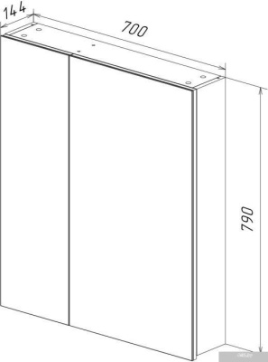 Lemark Шкаф с зеркалом Universal 70 LM70ZS-U (белый глянец)