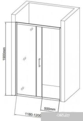 Aquanet SD-1200A 120 (прозрачное стекло)