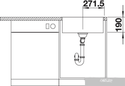 Кухонная мойка Blanco Subline 500-IF/A SteelFrame (антрацит) 524111