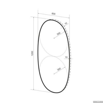 Wellsee Зеркало 7 Rays' Spectrum 172201480, 60 х 120 см