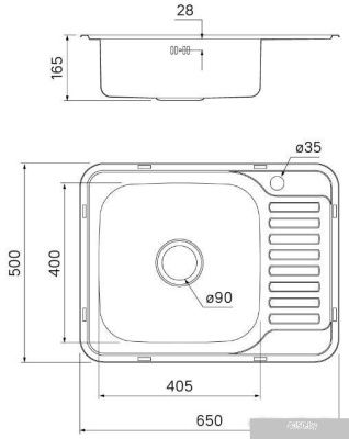 Кухонная мойка IDDIS Basic BAS65SLi77