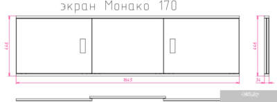Экран под ванну Onika Монако 170 (белый)
