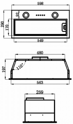 Кухонная вытяжка MAUNFELD Thames 601PM (белый)