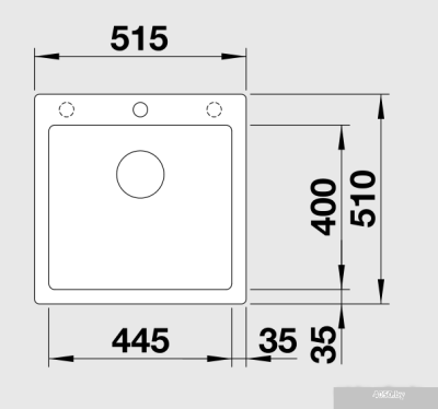 Кухонная мойка Blanco Pleon 5 (алюметаллик) [521670]