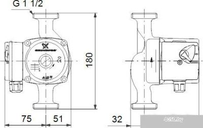 Насос Grundfos UPS 25-30 180