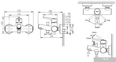 Смеситель Bravat Palace F6172217CP-01-RUS