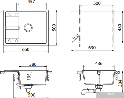 Кухонная мойка Schock Optima 50D Onyx [700793]