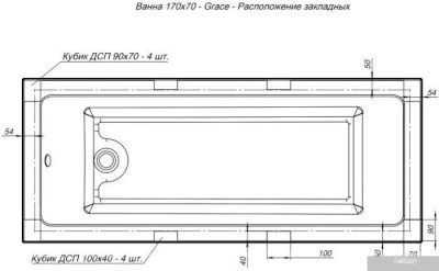 Aquanet Grace 170x70 00312653