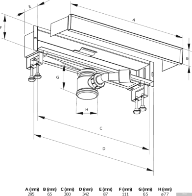 Трап/канал Deante KOW 003A