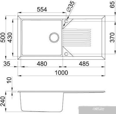 Кухонная мойка Elleci Tekno 480 Ghisa 70