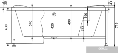 Ванна Aquanet Capri 160x100 L