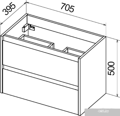 BelBagno Тумба под умывальник Kraft 39-700/390-2C-SO-PP (pino pasadena)