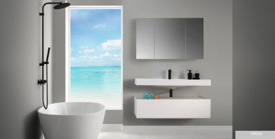 Belux Шкаф с зеркалом Триумф ВШ120 (1, белый глянцевый)