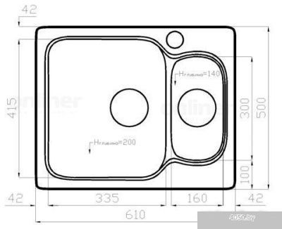 Кухонная мойка Polygran F-09 (серый)