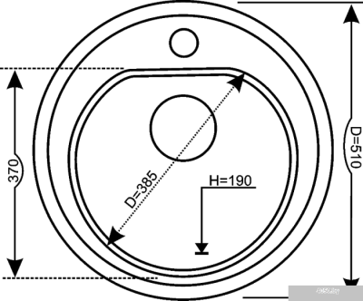 Кухонная мойка Polygran F-08 (серый)