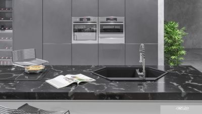 Кухонная мойка KitKraken Creek Y-900M 2 разделочные доски (серый)