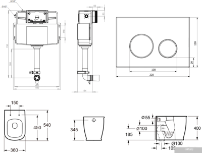 Унитаз Lavinia Boho Relfix Bell Pro Set 4 в 1 77060215