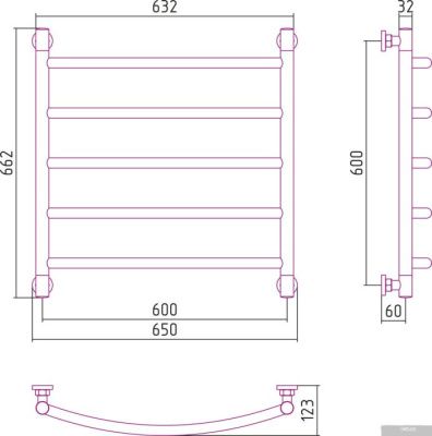 Полотенцесушитель Сунержа Галант+ 600x600 00-0200-6060