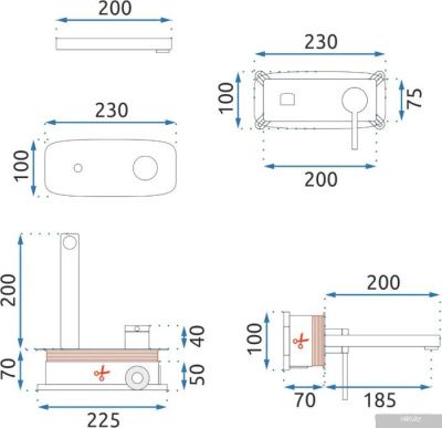 Rea Oval + Box B8860 (черный)