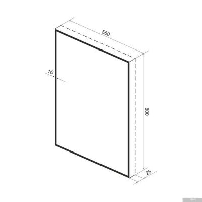 Wellsee Зеркало с фоновой LED-подсветкой 7 Rays' Spectrum 172200920, 55 х 80 см (с сенсором и регули