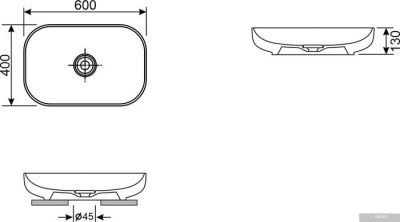 Умывальник Wellsee Croquis 150301001, 2 в 1