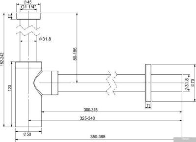 Wellsee Drainage System 182105000 (матовый черный)