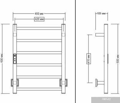 Maxonor PL-TRE02-45-6-8 (белый, подключение слева)