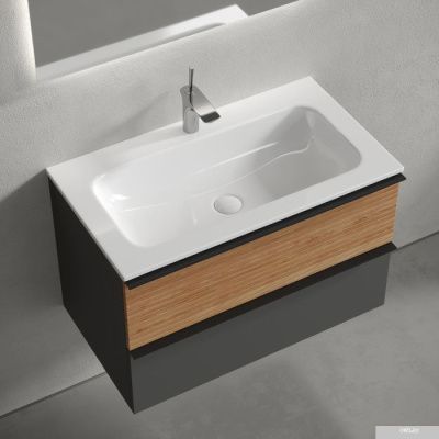 Sancos Тумба под умывальник Delta DL80GR (дуб красный/графит)
