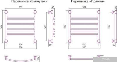 Полотенцесушитель Сунержа Богема+ 500x500 00-0220-5050