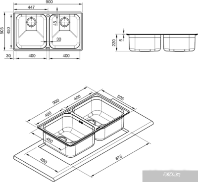 Кухонная мойка Smeg LTS902-2