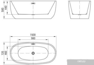Ванна Deante Alpinia KDU 015W 150x72