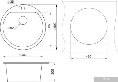 Кухонная мойка Granula 5101 (классик)
