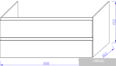 Jacob Delafon Тумба под умывальник Madeleine 100 EB2054-J52 (черный блестящий)
