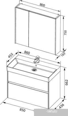 Aquanet Комплект Бруклин 85 00207801 (белый)