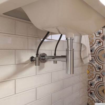 Вентиль Wellsee Drainage System 182146001, угловой (2 шт, хром)