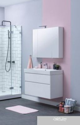 Aquanet Тумба Бруклин 85 00212598 с умывальником Slim Synergy (белый)