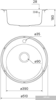 Кухонная мойка IDDIS Basic BAS51S0i77