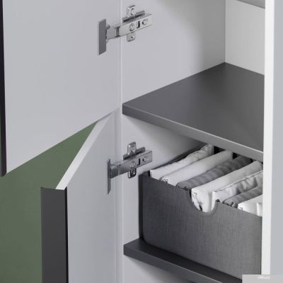 Sancos Шкаф-пенал Delta PDL35W (дуб светлый/графит)
