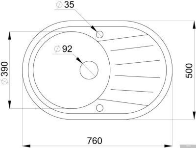 Кухонная мойка Granula 7601 (классик)