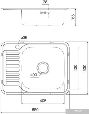Кухонная мойка IDDIS Basic BAS65SRi77