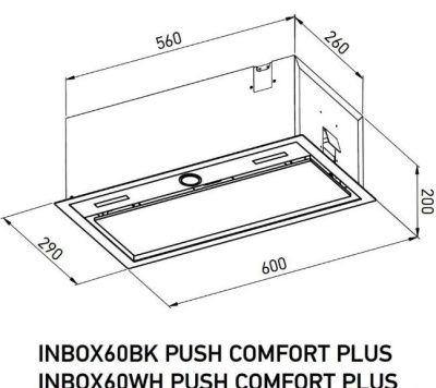 Кухонная вытяжка Meferi INBOX60WH Push Comfort Plus