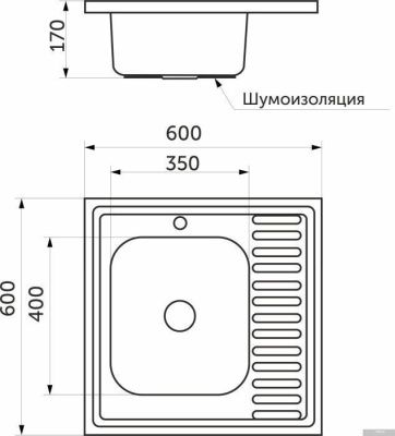 AKS Накладная 60x60 правая (полированная)